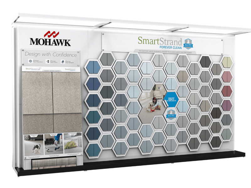 The new SmartStrand Color Wall - visit Pandolfi House of Carpets in Springfield, PA to check it out!